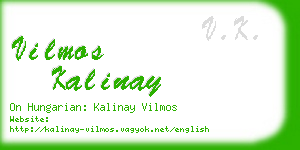 vilmos kalinay business card